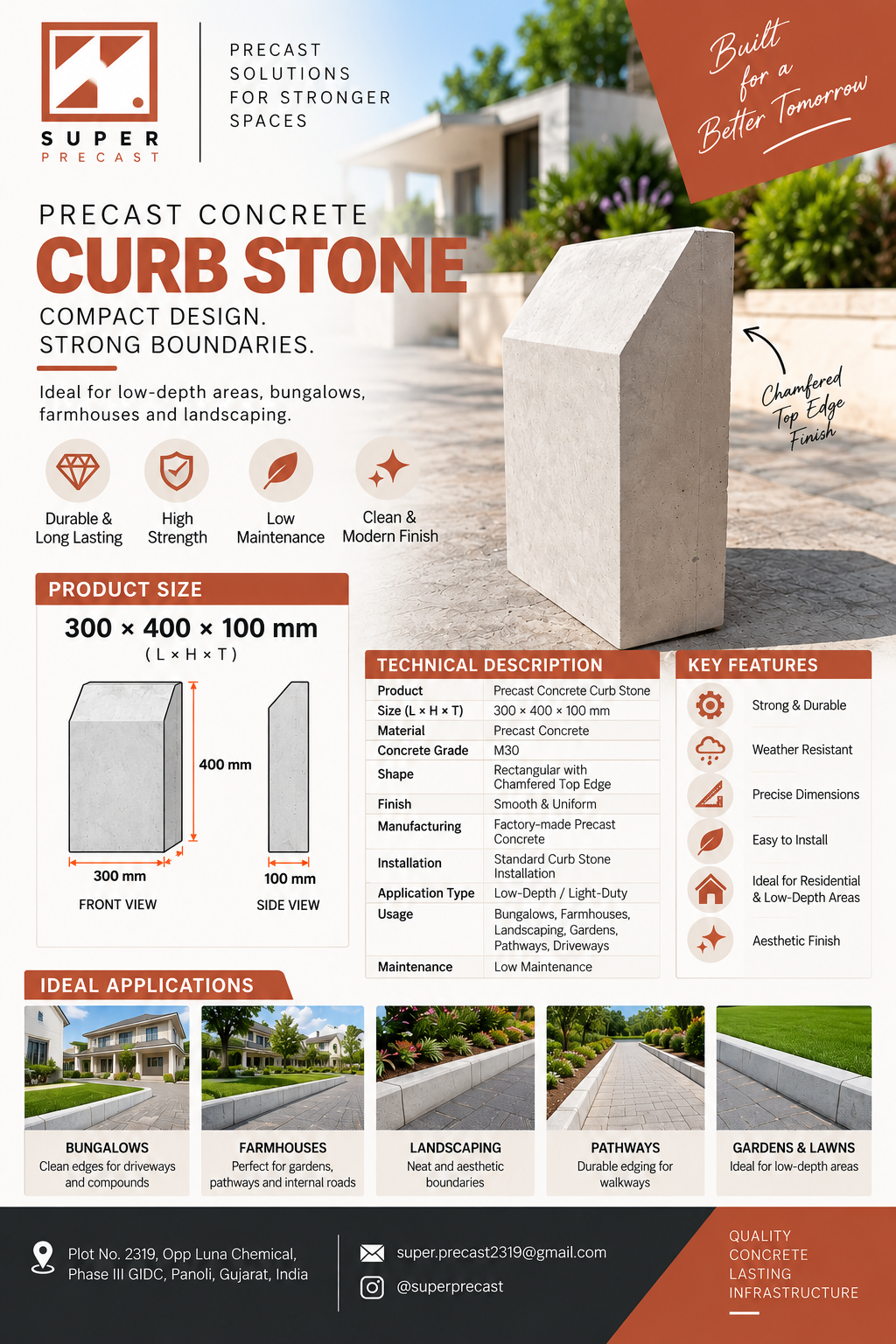 Curbstone 300 x 400 x 100 MM