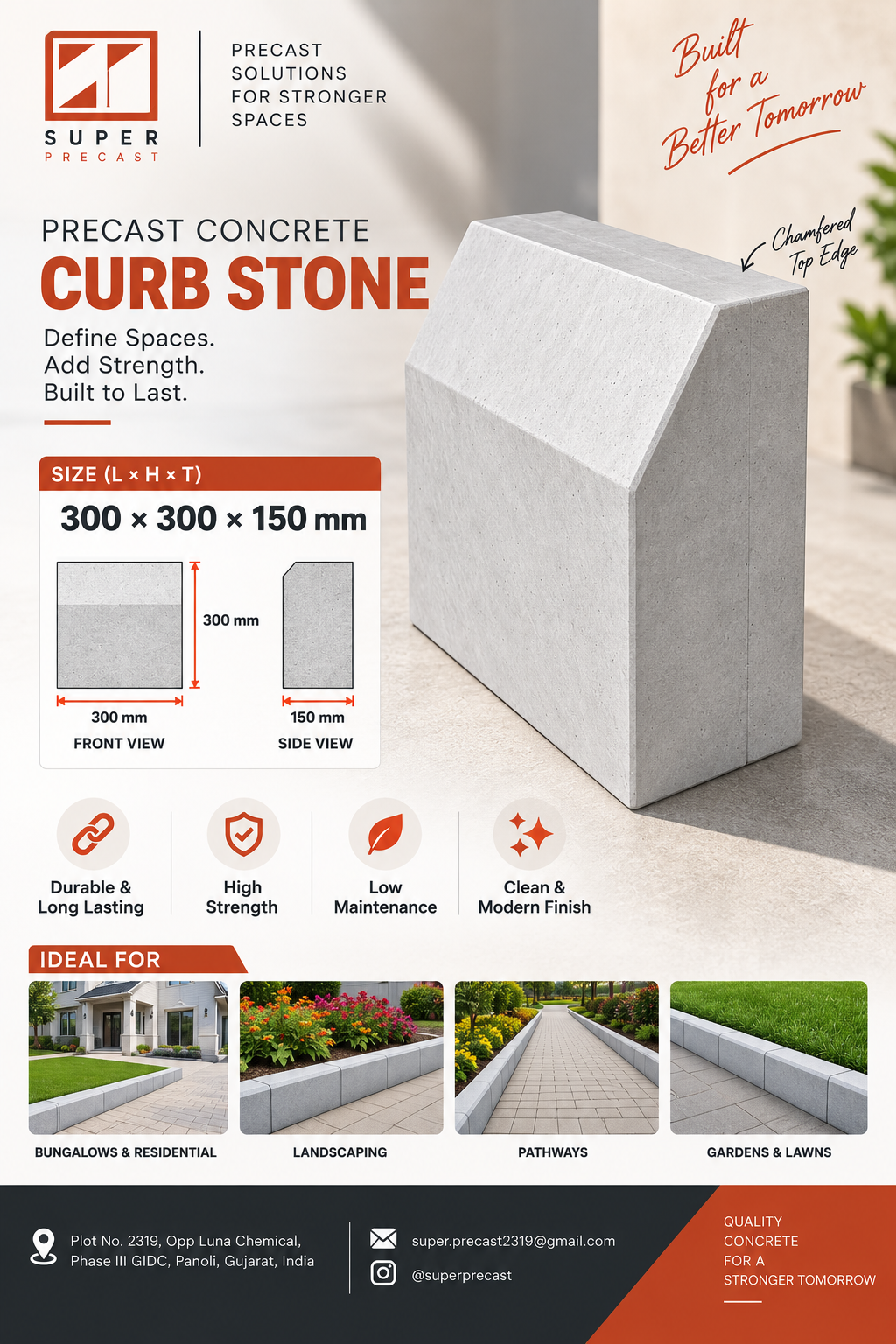 Curbstone 300 x 300 x 150 MM